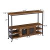 Wine shelf table;  modern wine bar cabinet;  console table;  bar table;  TV cabinet;  sideboard with storage compartment;  can be used in living room;