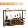 Wine shelf table;  modern wine bar cabinet;  console table;  bar table;  TV cabinet;  sideboard with storage compartment;  can be used in living room;