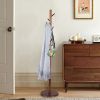 Wooden Tree Coat Rack Stand;  8 Hooks - Super Easy Assembly NO Tools Required - 3 Adjustable Sizes Free Standing Coat Rack;  Hallway/Entryway Coat Han