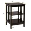 3-Tier Side Table End Table Nightstand with Stable Structure