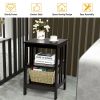 3-Tier Side Table End Table Nightstand with Stable Structure