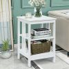 3-Tier Side Table End Table Nightstand with Stable Structure