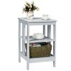 3-Tier Side Table End Table Nightstand with Stable Structure