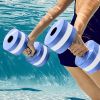 2Pcs Water Aerobic Exercise Foam Dumbbells Pool Resistance Water Fitness Exercises Equipment for Weight Loss