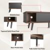 Mid Century Modern TV Stand for TVs up to 75" with Storage Grey Black