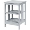 3-Tier Side Table End Table Nightstand with Stable Structure