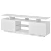 Modern TV Stand for TVs up to 65inches with LED lights, 16 Colors, for Livingroom, Bedroom