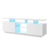 Modern TV Stand for TVs up to 65inches with LED lights, 16 Colors, for Livingroom, Bedroom