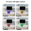 Modern TV Stand for TVs up to 65inches with LED lights, 16 Colors, for Livingroom, Bedroom