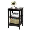 3-Tier Side Table End Table Nightstand with Stable Structure