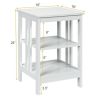 3-Tier Side Table End Table Nightstand with Stable Structure