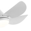 30 In Intergrated LED Ceiling Fan Lighting with Matte Black/ White   ABS Blade