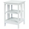 3-Tier Side Table End Table Nightstand with Stable Structure