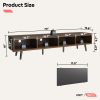 Mid Century Modern TV Stand for TVs up to 75" with Storage Grey Black